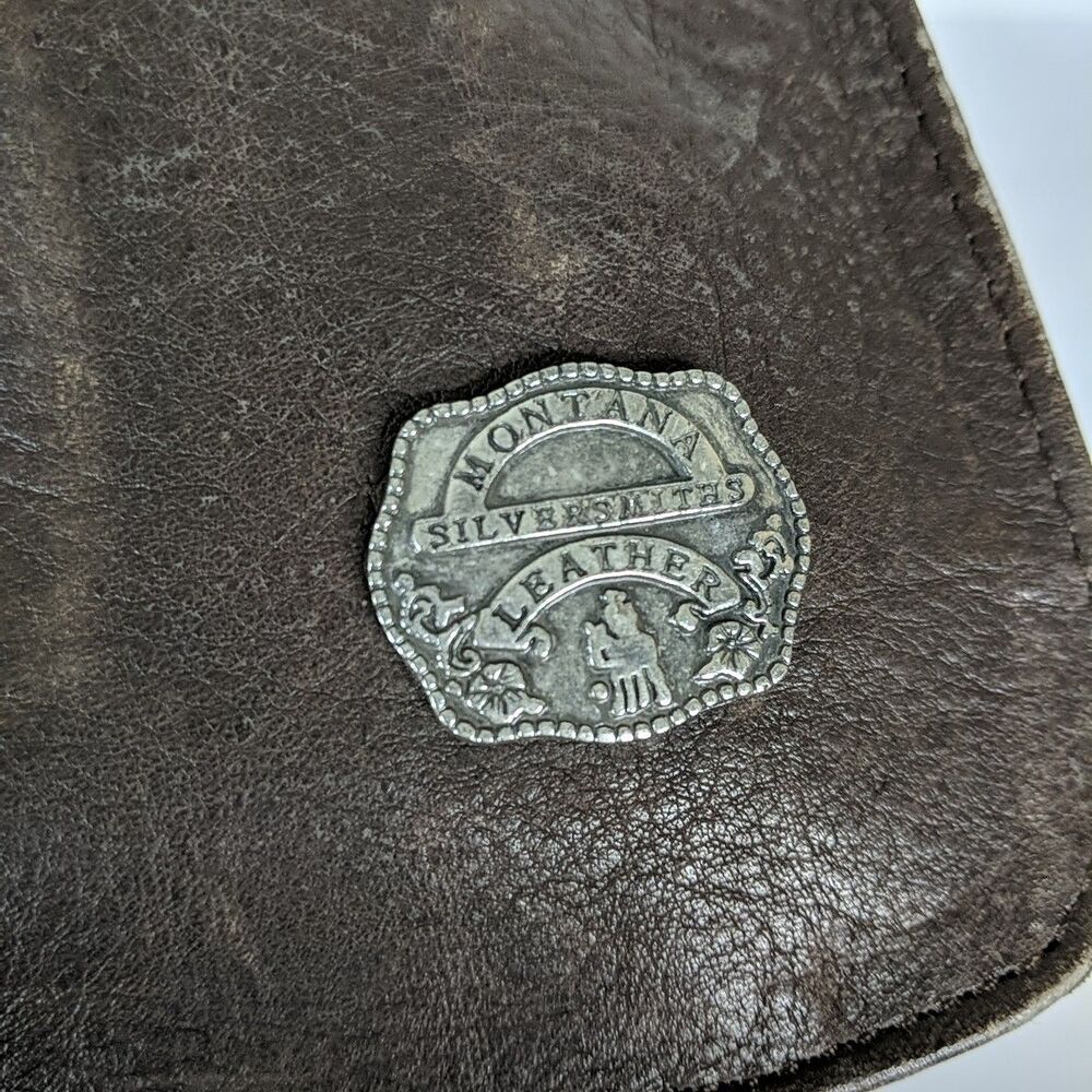 Montana Silversmith Western Brown Leather Calf Hair On Bag Crossbody Star Front - Picture 6 of 11